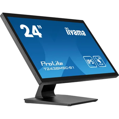 Moniteur tactile iiyama ProLite T2438MSC-B1 24" IPS LED PCAP IPX1 / HDMI, DisplayPort / Haut-parleurs