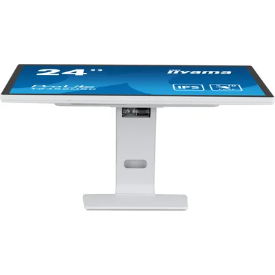 Moniteur tactile iiyama ProLite T2452MSC-W1 24" IPS LED, 10 points de contact, HDMI, DisplayPort, haut-parleurs, blanc