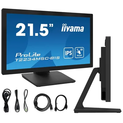 Moniteur tactile iiyama T2234MSC-B1S 22" IPS FHD /VGA HDMI DP/ IP65, haut-parleurs