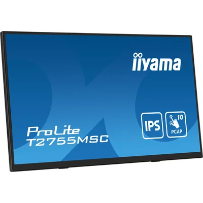 Moniteur tactile IPS LED iiyama ProLite T2755MSC-B1 27" / HDMI, DisplayPort / Haut-parleurs, Revêtement NANO