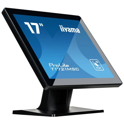 Moniteur tactile LED TN 17" Iiyama ProLite T1721MSC-B2, format 5:4, VGA, HDMI, haut-parleurs, IPX3