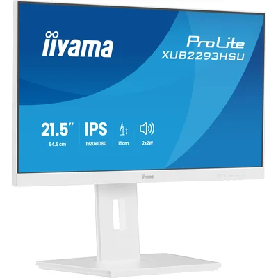 Monitor bianco iiyama ProLite XUB2293HSU-W7 22" IPS LED 100Hz 1ms /HDMI, DisplayPort/Hub USB, HAS