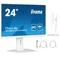 Monitor bianco iiyama ProLite XUB2497HSN-W2 24" IPS LED 1ms 100Hz /HDMI DP/Docking station USB-C integrata, FlickerFree