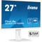 Monitor bianco iiyama ProLite XUB2797QSN-W2 27" IPS LED WQHD 1ms 100Hz /HDMI DP/ Docking station USB-C integrata, FlickerFree