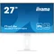 Monitor blanco iiyama ProLite XUB2797HSN-W2 de 27" IPS LED, 1 ms, 100 Hz, HDMI, puerto USB-C integrado, LAN, sin parpadeo