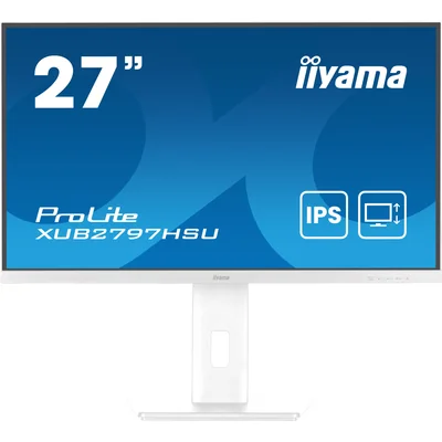 Monitor blanco iiyama ProLite XUB2797HSU-W2 de 27" IPS LED, 1 ms, 100 Hz, HDMI DP, FlickerFree AdaptiveSync
