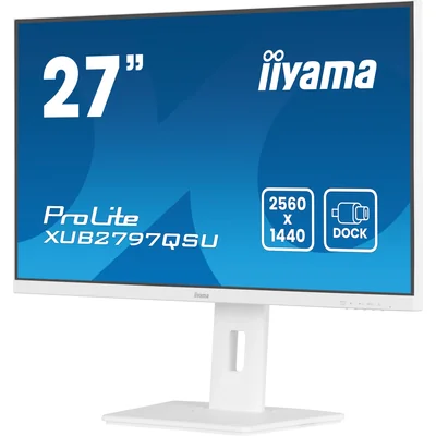 Monitor blanco iiyama ProLite XUB2797QSU-W2 27" IPS LED WQHD 1ms 100Hz /HDMI DP/ FlickerFree AdaptiveSync