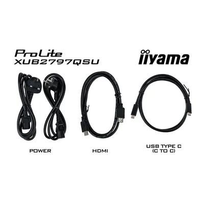 Monitor blanco iiyama ProLite XUB2797QSU-W2 27" IPS LED WQHD 1ms 100Hz /HDMI DP/ FlickerFree AdaptiveSync