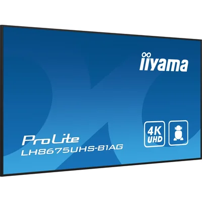 Monitor de señalización digital profesional iiyama ProLite LH8675UHS-B1AG 86” 4K UHD IPS LED, 24/7, Android, iiSignage²