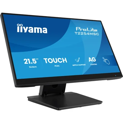 Monitor dotykowy 22" POS iiyama T2254MSC-B2AG FHD 4ms IPS /HDMI DP/ Głośniki, PalmRejection, AntiGlare, NFC/RFID, pasek LED