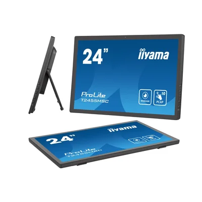 Monitor dotykowy 24" iiyama ProLite T2455MSC-B1 FHD IPS /HDMI DP/ Kamera+Mikrofon, Powłoka NANO, Głośniki