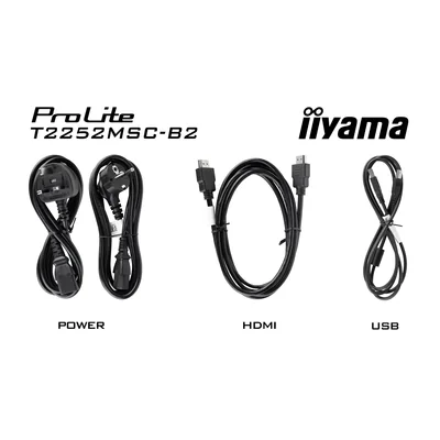 Monitor dotykowy iiyama ProLite T2252MSC-B2 22'' FULL HD LED IPS /HDMI, DP/ Głośniki