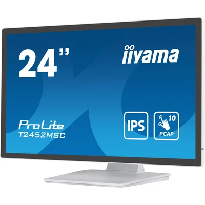 Monitor dotykowy iiyama ProLite T2452MSC-W1 24" IPS LED 10 punktów dotyku /HDMI, DisplayPort/ Głośniki, Biały