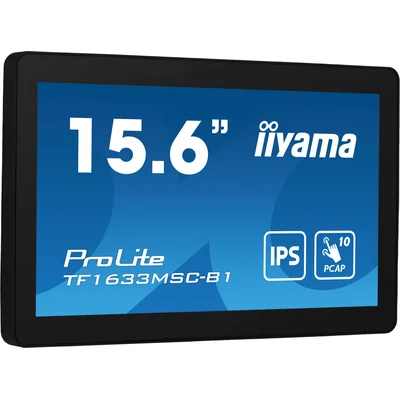 Monitor dotykowy iiyama ProLite TF1633MSC-B1 15,6" IPS LED, HDMI, DisplayPort, Głośniki, IP54, openframe