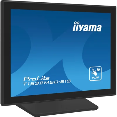 Monitor dotykowy POS iiyama T1532MSC-B1S 15" 4:3 /VGA HDMI DP/ IP43, Głośniki