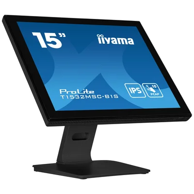 Monitor dotykowy POS iiyama T1532MSC-B1S 15" 4:3 /VGA HDMI DP/ IP43, Głośniki