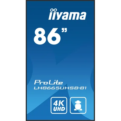 Monitor DS iiyama ProLite LH8665UHSB-B1 86" 4K IPS LED, 24/7, CMS iisignage2, Android11, Eshare, 800cd, WiFi, Lan, HDMI, DP