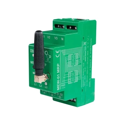 Monitor eléctrico trifásico Wi-Fi para funcionamiento con un módulo de expansión de transformador de 200 A o 400 A, tipo: MEW-01 MRP