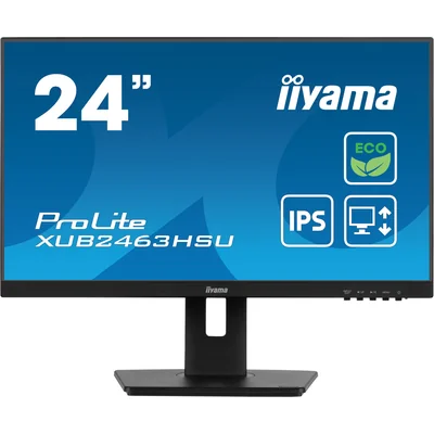 Monitor iiyama ECO ProLite XUB2463HSU-B1 24" IPS LED 100Hz /HDMI DisplayPort/ hub USB, HAS, Eye Safe, Eye Comfort