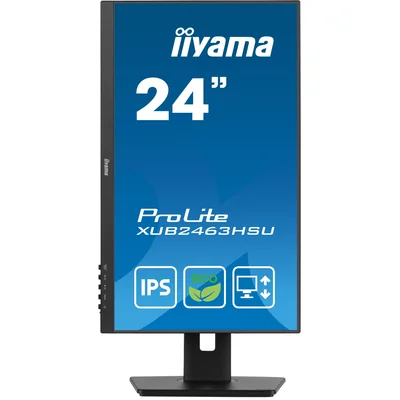 Monitor iiyama ECO ProLite XUB2463HSU-B1 de 24" IPS LED 100 Hz / HDMI DisplayPort/ concentrador USB, HAS, Eye Safe, Eye Comfort