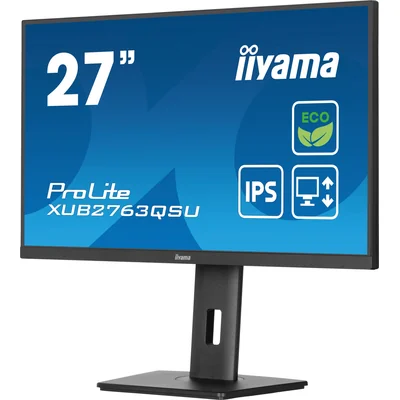 Monitor iiyama ECO ProLite XUB2763QSU-B1 27" IPS WQHD LED 100Hz /HDMI DisplayPort/ hub USB, HAS, Eye Safe, Eye Comfort