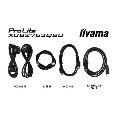 Monitor iiyama ECO ProLite XUB2763QSU-B1 27" IPS WQHD LED 100Hz /HDMI DisplayPort/hub USB, HAS, Eye Safe, Eye Comfort