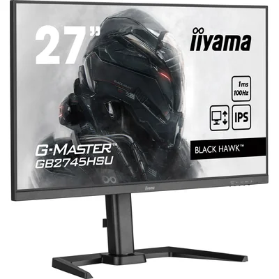 Monitor iiyama G-Master Black Hawk GB2745HSU-B2 27" IPS LED 1ms 100Hz /HDMI, DisplayPort, hub USB/ FreeSync, FlickerFree
