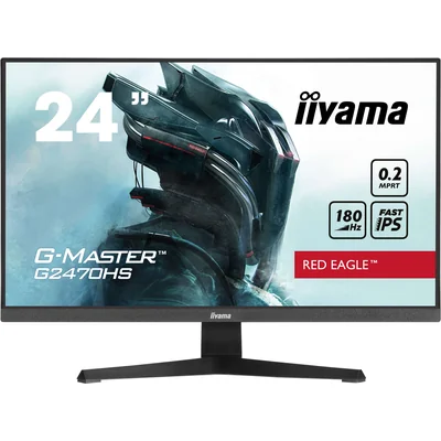 Monitor iiyama G-Master G2470HS-B1 Red Eagle 24" FHD IPS LED 0,2 ms 180 Hz / HDMI, DP/ AdaptiveSync, sintonizzatore nero, senza sfarfallio