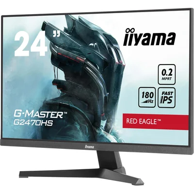 Monitor iiyama G-Master G2470HS-B1 Red Eagle 24" FHD IPS LED 0,2ms 180Hz /HDMI, DP/ AdaptiveSync, Black Tuner, Flicker Free
