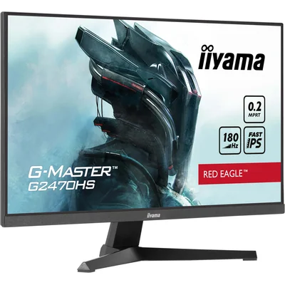 Monitor iiyama G-Master G2470HS-B1 Red Eagle de 24" FHD IPS LED, 0,2 ms, 180 Hz, HDMI, DP/AdaptiveSync, sintonizador negro, sin parpadeo