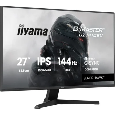 Монітор iiyama G-Master G2741QSU-B1 Black Hawk 27" QHD IPS LED 144 Гц 1 мс / HDMI, DisplayPort/ Freesync, Black Tuner