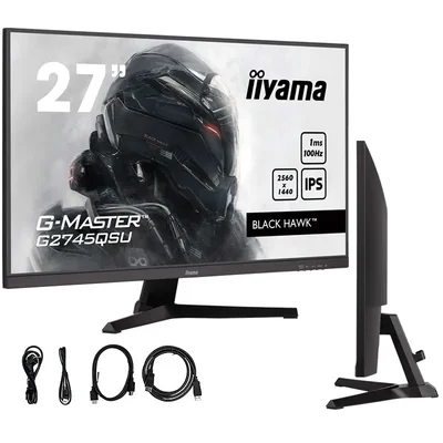Monitor iiyama G-Master G2745QSU-B2 Black Hawk 27" WQHD IPS LED 100Hz 1ms /HDMI DisplayPort/ hub USB FlickerFree