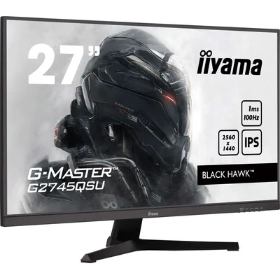 Monitor iiyama G-Master G2745QSU-B2 Black Hawk 27" WQHD IPS LED 100Hz 1ms /HDMI DisplayPort/ hub USB FlickerFree