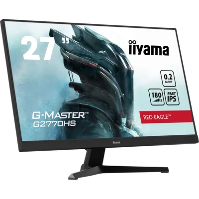 Monitor iiyama G-Master G2770HS-B1 Red Eagle de 27" FHD IPS LED, 0,2 ms, 180 Hz, HDMI, DP/AdaptiveSync, sintonizador de negro, sin parpadeo