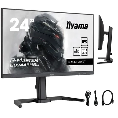 Monitor iiyama G-Master GB2445HSU-B2 Black Hawk 24" IPS LED 100Hz 1ms /HDMI DisplayPort/hub USB FlickerFree HAS