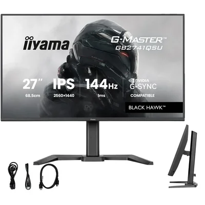 Монітор iiyama G-Master GB2741QSU-B1 Black Hawk 27" QHD IPS LED 144 Гц 1 мс / HDMI, DisplayPort/ Freesync, Black Tuner, HAS