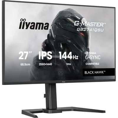 Монітор iiyama G-Master GB2741QSU-B1 Black Hawk 27" QHD IPS LED 144 Гц 1 мс / HDMI, DisplayPort/ Freesync, Black Tuner, HAS