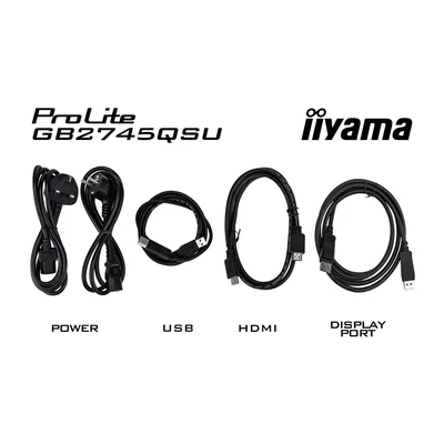 Monitor iiyama G-Master GB2745QSU-B2 Black Hawk 27" WQHD IPS LED 100Hz 1ms /HDMI DisplayPort/hub USB FlickerFree HAS