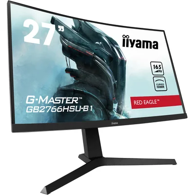 Monitor iiyama G-Master GB2766HSU-B1 RedEagle de 27" con LED VA curvo, 1 ms, 165 Hz, HDR, FreeSync Premium, FlickerFree, BlackTuner