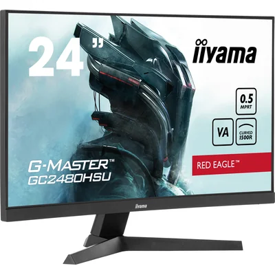 Monitor iiyama G-Master GC2480HSU-B1 Red Eagle de 24" con pantalla LED VA curva, 180 Hz, 0,5 ms, 2 HDMI, DP/AdaptiveSync HDR