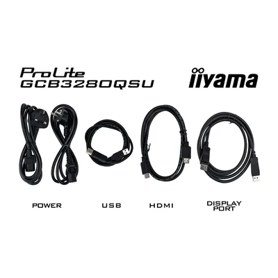 Монітор iiyama G-Master GCB3280QSU-B2 Red Eagle 32" вигнутий VA LED, WQHD, 180 Гц, 0,2 мс, /2xHDMI, DP/ AdaptiveSync