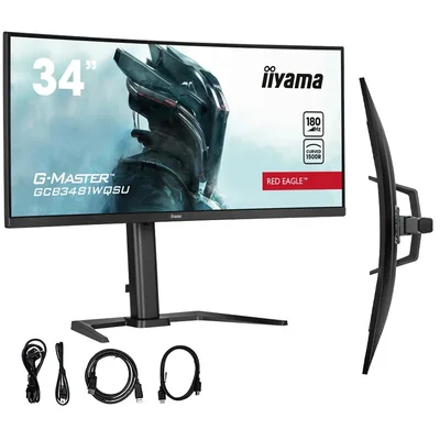 Monitor iiyama G-Master GCB3481WQSU-B1 Red Eagle 34" VA LED 180Hz 0,3ms con matrice curva FreeSync Premium