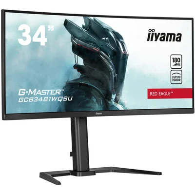 Monitor iiyama G-Master GCB3481WQSU-B1 Red Eagle 34" VA LED 180Hz 0,3ms mit gebogener FreeSync Premium Matrix