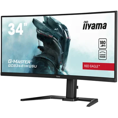 Monitor iiyama G-Master GCB3481WQSU-B1 Red Eagle 34" VA LED 180Hz 0,3ms mit gebogener FreeSync Premium Matrix