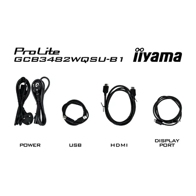 Monitor iiyama G-Master GCB3482WQSU-B1 Black Hawk de 34" con LED VA curvado, 120 Hz, 0,6 ms (HDMI, DP, USB-C), FreeSync Premium
