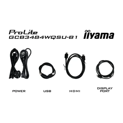 Monitor iiyama G-Master GCB3484WQSU-B1 de 34" curvo UWQHD VA LED, 180 Hz, 0,4 ms, HDR, FreeSync Premium, 2 HDMI, 1 DP