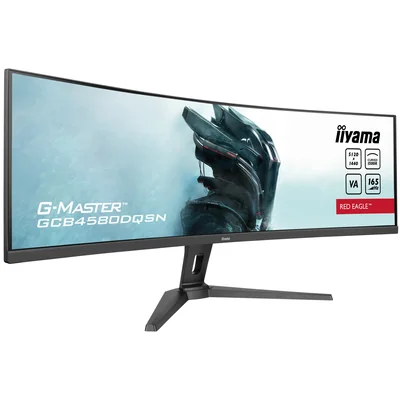 Monitor iiyama G-Master GCB4580DQSN-B1 de 45" VA LED HDR DQHD curvado, 0,8 ms, 165 Hz, HDMI DP, concentrador USB, sin parpadeo, base USB-C