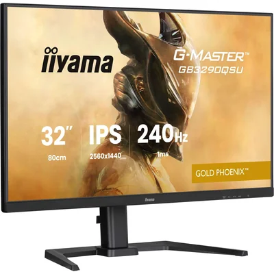 Monitor iiyama Gold Phoenix GB3290QSU-B1, 32" WQHD, IPS LED, 240 Hz, 1 ms, USB-C, HDMI, DP, FreeSync Premium