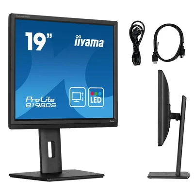 Monitor iiyama ProLite B1980S-B1 19" TN LED 5:4 1280x1024, HAS, HDMI, DP, Altavoces