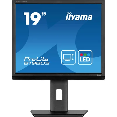 Монітор iiyama ProLite B1980S-B1 19" TN LED 5:4 1280x1024, HAS, HDMI, DP, динаміки
